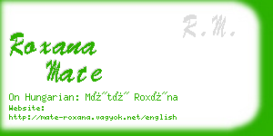 roxana mate business card